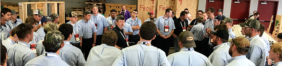 SkilssUSA Competitors Receiving Instructions
