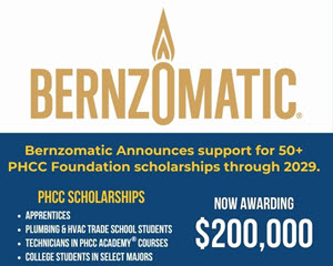 Bernzomatic logo and PHCC scholarship info